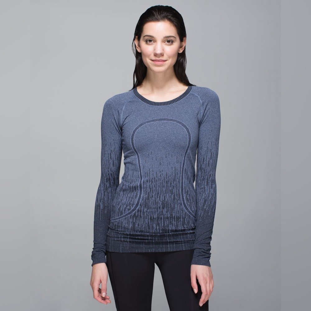 Lululemon Run: Swiftly Tech Long Sleeve Crew Size 2 Blue Women’s